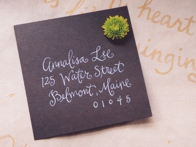 lettergirl calligraphed card | simple pretty