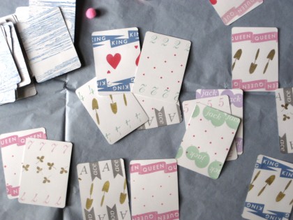 athena preston silk-screened playing cards | simple pretty