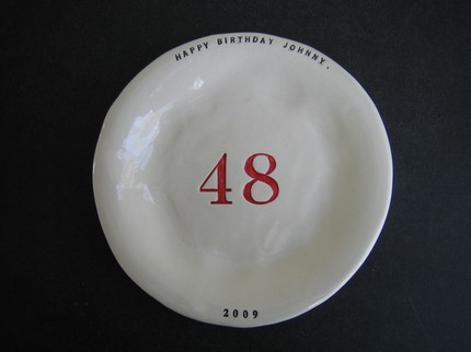rae dunn custom birthday plate | simple pretty
