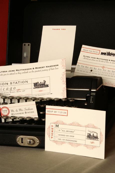 emmy lu design union station, chicago invitation | simple pretty