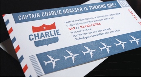 grasser design first birthday invite | simple pretty