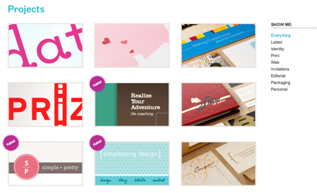 seamless seamless creative new website, projects page | simple pretty