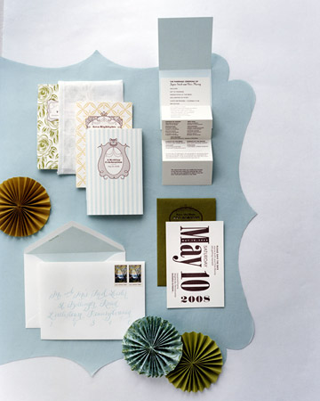 martha stewart weddings invitation booklets | simple pretty