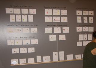 dee and lala display wall, nss 2009 | simple pretty