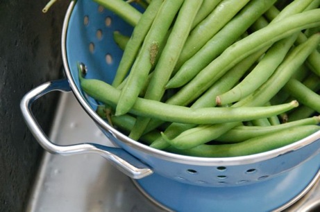 green beans in colander | simple pretty