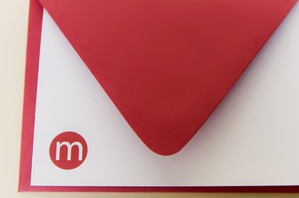 perideau designs modern initial flat stationery | simple pretty