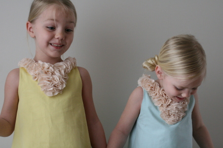 katie did little girl flower collars | simple pretty