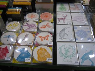 sesame letterpress coasters and holiday cards, nss 2009 | simple pretty