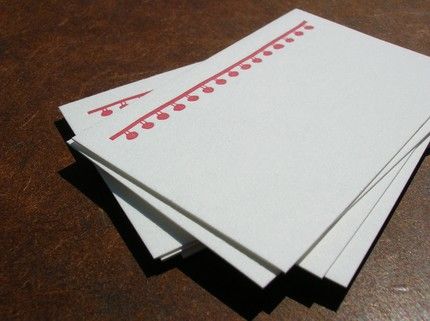 power and light press pink garland notecards | simple pretty