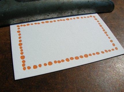 power and light press orange dots card | simple pretty