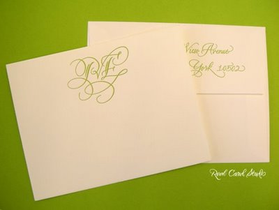real card studio hand lettered monogram | simple pretty