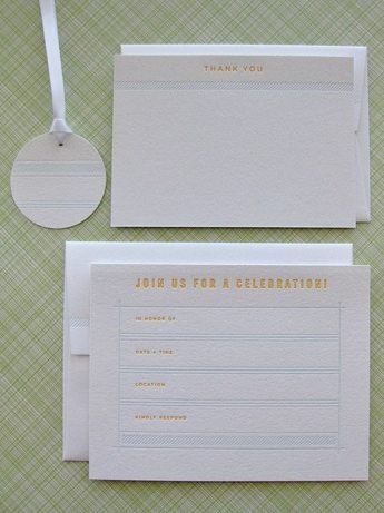 duet letterpress 'celebration' set | simple pretty