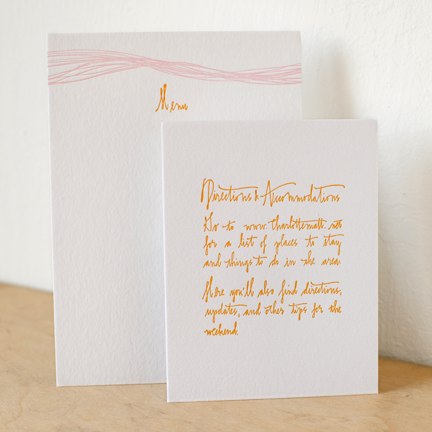 linea carta 'lines' directions + menu cards | simple pretty