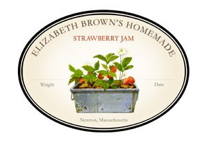 felix doolittle strawberry jam custom label | simple pretty