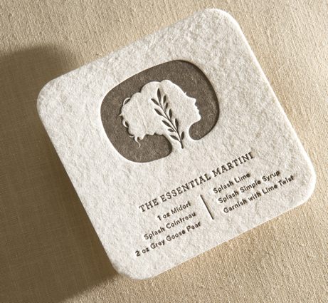 nomadic press 'the essential martini' coaster | simple pretty