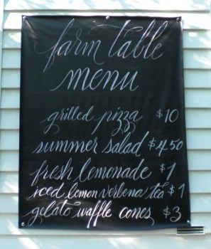 farmmenu robert griffin calligraphy | simple pretty