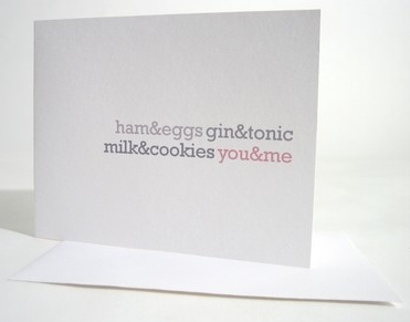 escargot studio 'you and me' card | simple pretty