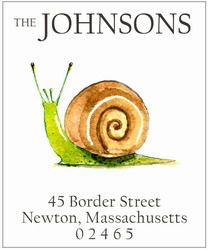 felix doolittle snail return address label | simple pretty