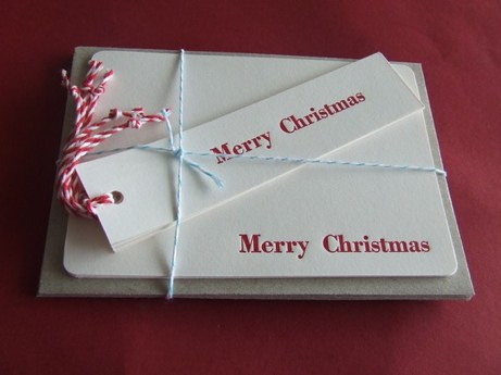 ruby victoria printmaking and letterpress/christmas tags and cards | simple pretty