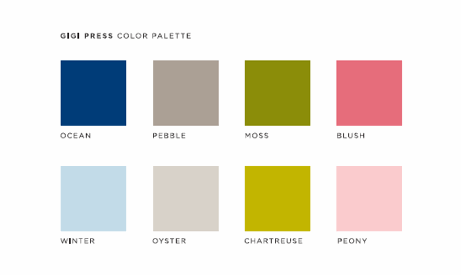 gigipalette gigi press color palette | simple pretty